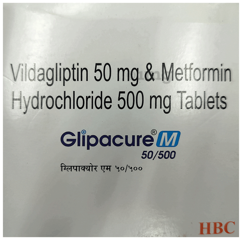 Glipacure M 50/500 Tablet image Glipacure M 50/500 Tablet image