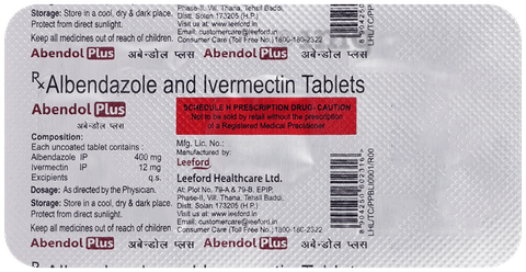Abendol Plus 12mg/400mg Tablet image