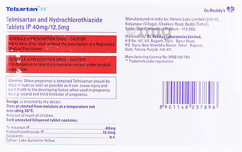 Telzo 40H at Rs 78/box, Telmisartan Antihypertensive Drug in Surat