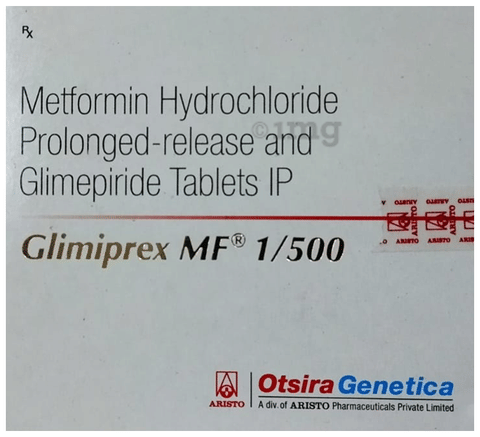 Glimiprex MF 1/500 Tablet PR image Glimiprex MF 1/500 Tablet PR image