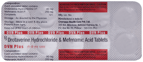 Dvn Plus 80mg/250mg Tablet