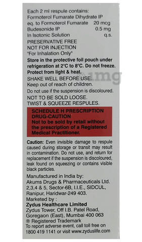 Formonide 0.5mg Respules 2ml image
