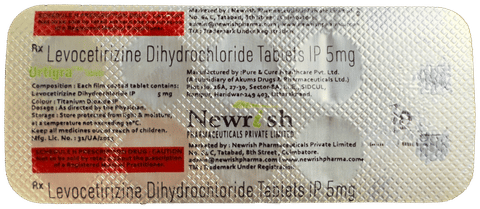 Urtigra 5mg Tablet image Urtigra 5mg Tablet image