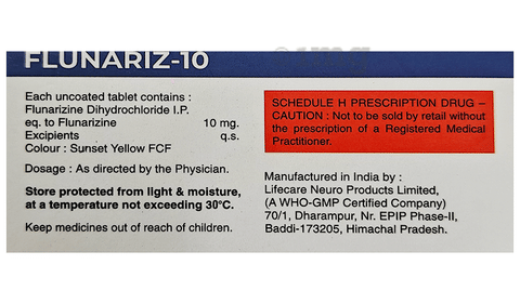 Flunariz 10 Tablet image