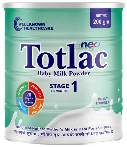 Wellknown Healthcare Totlac Neo Baby Milk Powder Stage 1 Upto 6 Months