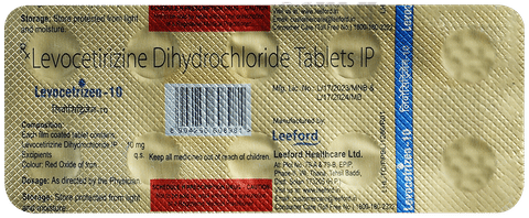 Levocetrizen 10mg Tablet image Levocetrizen 10mg Tablet image