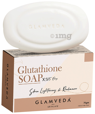 Glamveda Glutathione Skin Lightening & Radiance Soap (75gm Each): Buy box of 1.0 Soap at best price in India