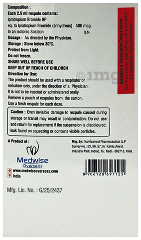 Ipramed Respule (2.5ml Each) image Ipramed Respule (2.5ml Each) image