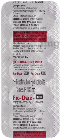 FX Daz 180mg Tablet image