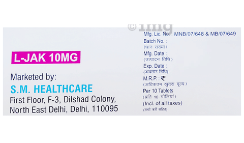 एल-जक 10mg टैबलेट image एल-जक 10mg टैबलेट image