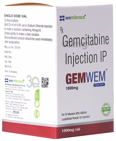 Gemwem 1000mg Injection