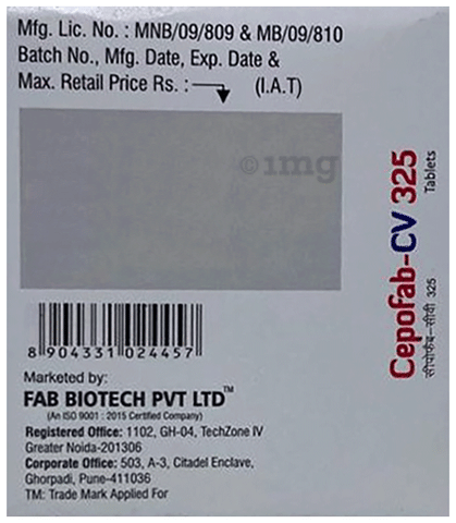 Cepofab-CV 325 Tablet image Cepofab-CV 325 Tablet image