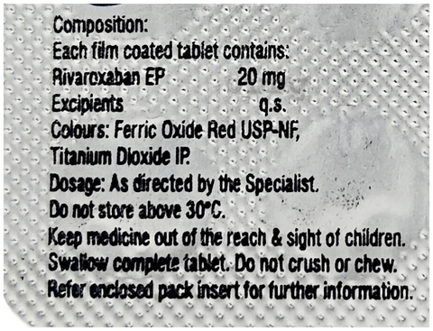 Rivarox 20 Tablet image Rivarox 20 Tablet image