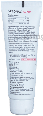 Sebonac face wash hot sale