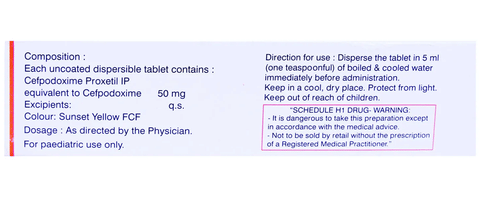 Monocef-O Kid 50mg Tablet image