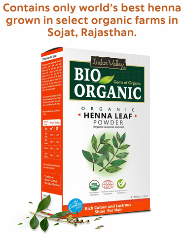 Indus Valley Bio Organic Henna Leaf Powder Regular: Buy box of 100 gm  Powder at best price in India | 1mg