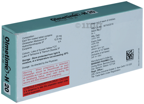 Olmetime-H 20 Tablet image Olmetime-H 20 Tablet image