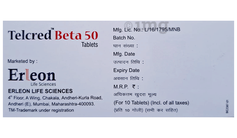 Telcred Beta 50 Tablet ER image Telcred Beta 50 Tablet ER image