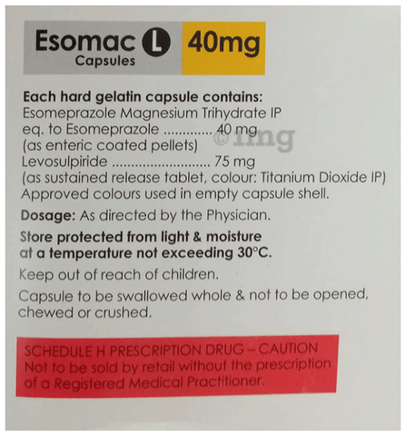 Esomac L Capsule SR image