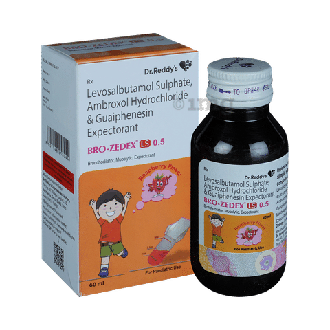 Bro-Zedex LS 0.5 Expectorant Raspberry: View Uses, Side