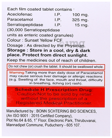 Trypace SP 100mg/325mg Tablet