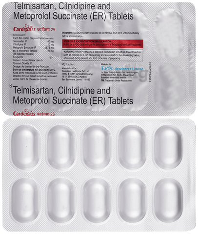 Cardexa 10mg/25mg/40mg Tablet ER