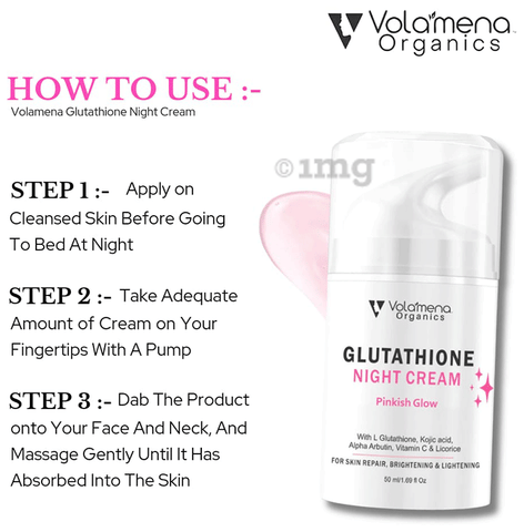 l glutathione cream uses WILD ORGANIC L- Glutathione Day And Night Cream for Skin Brightening 50 Gm
