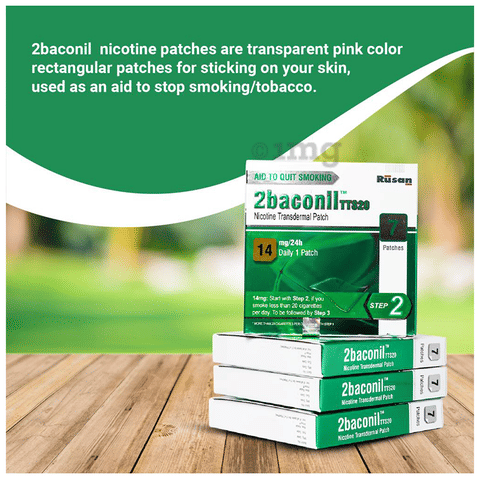 2baconil TTS20 Nicotine Transdermal Patch 14mg/24h | (Step 2) | Helps to Quit Smoking image
