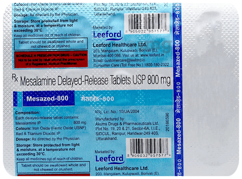 Mesazed 800 Tablet image Mesazed 800 Tablet image