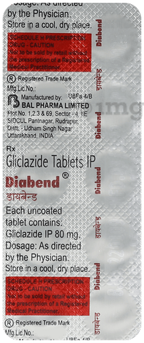 Diabend 80mg Tablet image