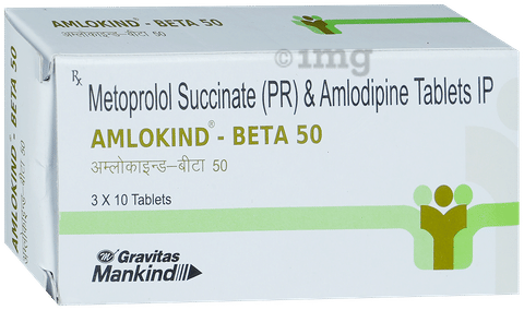 Amlokind-Beta 50 Tablet PR image Amlokind-Beta 50 Tablet PR image
