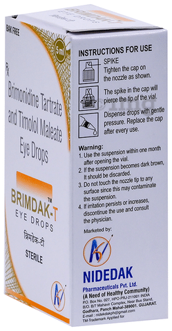 Brimdak-T Eye Drop Bak Free