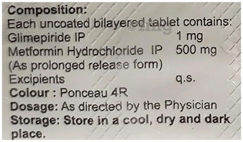Glucoris M1 Tablet PR image Glucoris M1 Tablet PR image