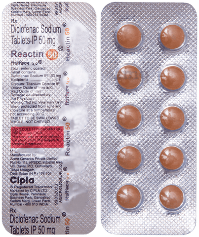 Reactin 50mg Tablet image
