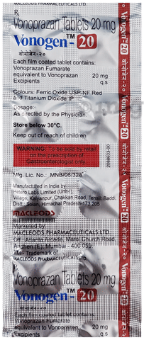 Vonogen 20 Tablet image