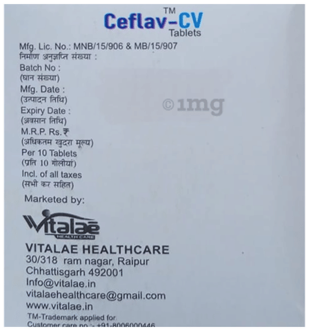 Ceflav-CV Tablet image