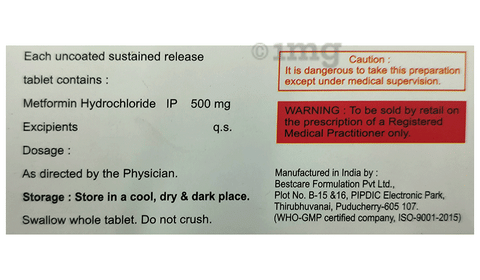 Glymin 500mg Tablet SR image
