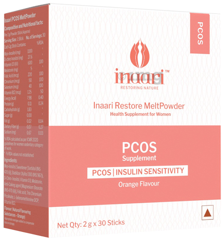 Inaari Restore Powder for PCOS Management Sachet (2gm Each) Orange: Buy box  of 30.0 Sachets at best price in India