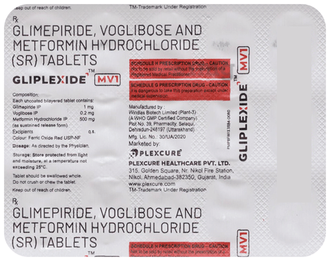 Gliplexide MV1 Tablet SR image Gliplexide MV1 Tablet SR image