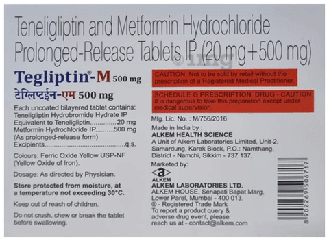 Tegliptin-M 500mg Tablet PR