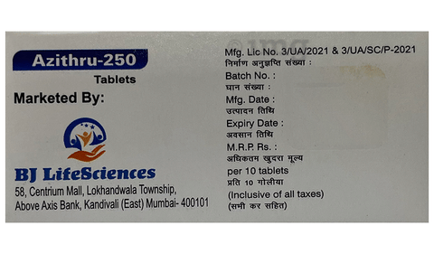 Azithru 250 Tablet image