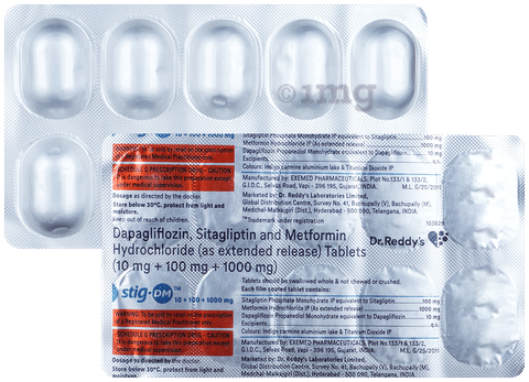 Stig DM 10mg/1000mg/100mg Tablet