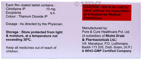 Cilnidtel 10 Tablet image