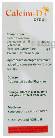 Calcim-D3 Oral Drops Mango