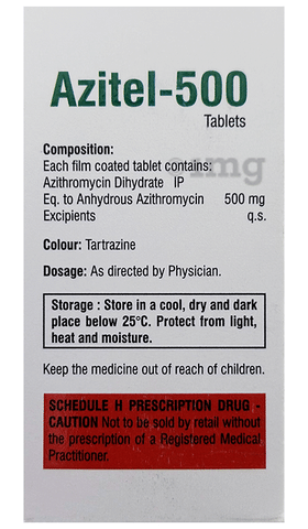 Azitel 500 Tablet image