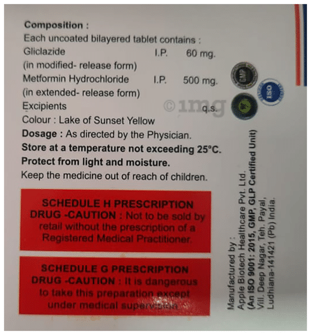 Dayclazide-XR Mex 60 Tablet