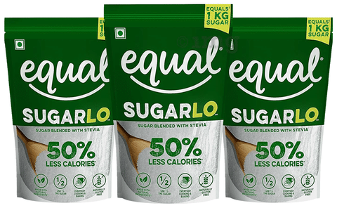 Equal SugarLo, Sugar Blended With Stevia, 50% Less Calories Sugar
