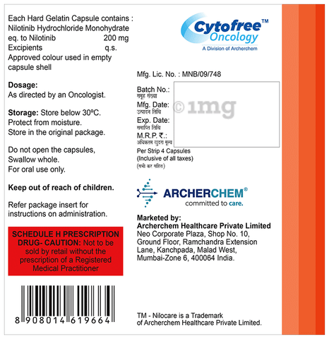 Nilocare 200mg Capsule image Nilocare 200mg Capsule image