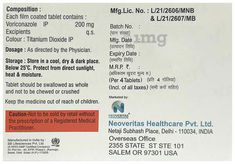 Voriveri 200mg Tablet image Voriveri 200mg Tablet image