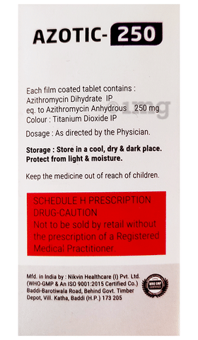 Azotic 250 Tablet image Azotic 250 Tablet image